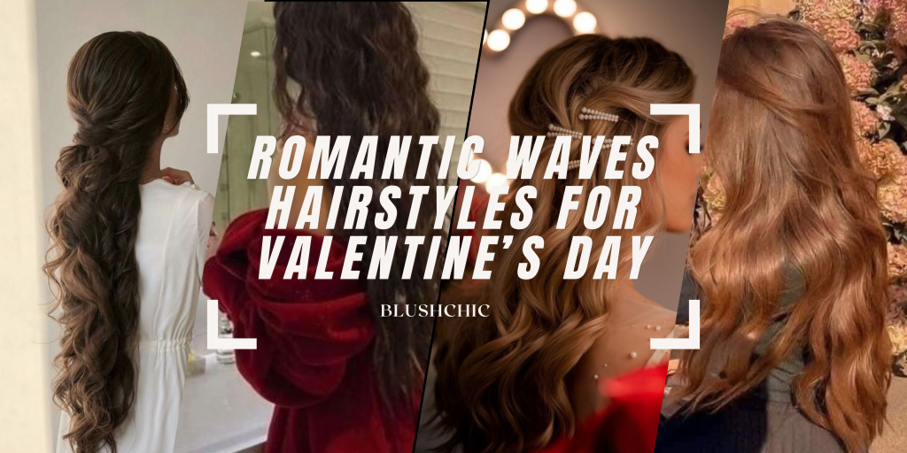 A beautiful Romantic Waves hairstyle with soft, flowing curls, perfect for an elegant and timeless look.